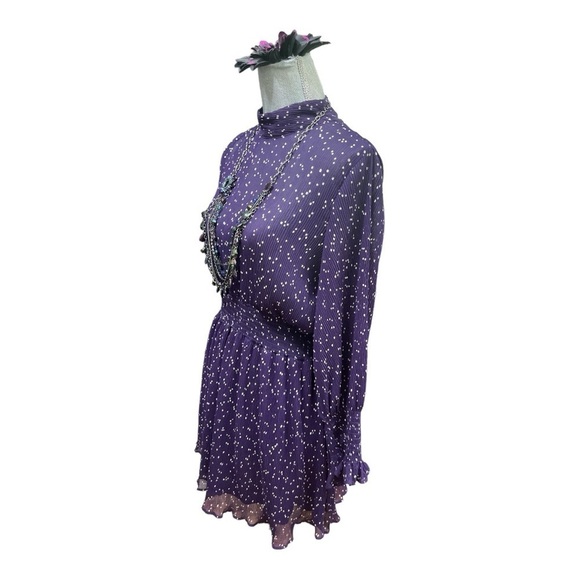 ZARA PURPLE SMOCKED
WAIST & CUFFS POLKA DOT
MINI JUMPERSUITE DRESS SIZE MEDIUM - Picture 5 of 11